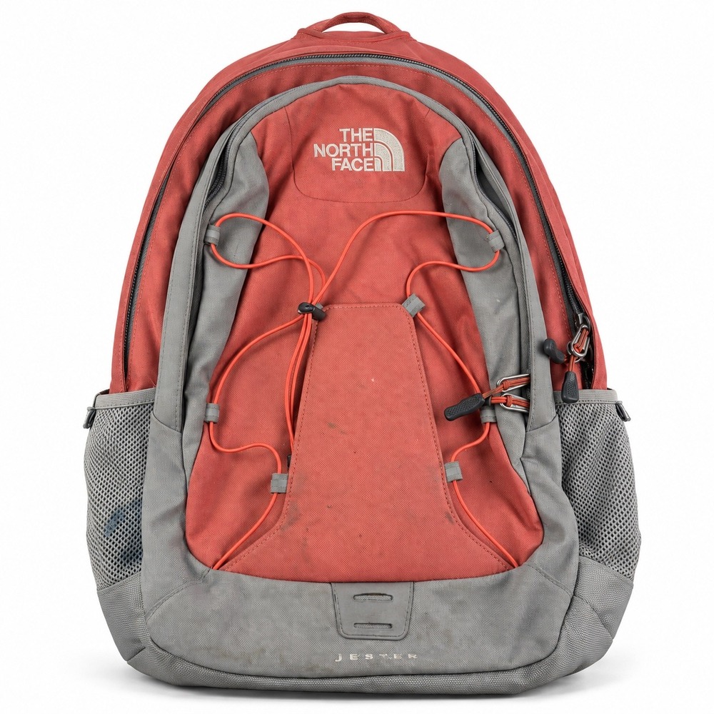 The North Face Jester Coral Grey Outdoor Hiking School Backpack Bag